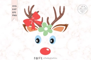 Baby Reindeer Face Crafts Graphic Design Asset