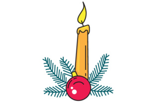 Christmas Candel: A Festive Graphic Design Asset