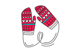 Christmas Gloves: A Seasonal Graphic Design Asset