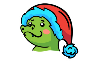 Christmas Jungle Face Crocodile