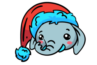Christmas Jungle Face Elephant