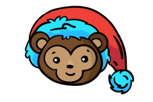 Christmas Jungle Face Monkey