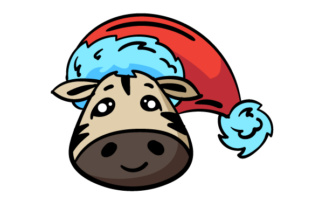 Christmas Jungle Face Zebra