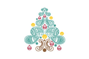 Christmas Tree Made of Paisley Patterns