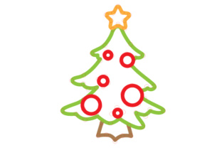 Christmas Tree Outline Design
