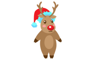Deer with Christmas Hat