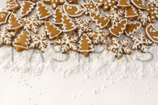 Gingerbread on the White Background