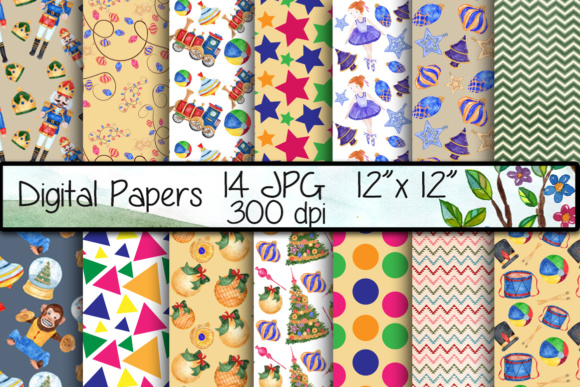 Nutcracker Digital Papers for Seasonal Branding