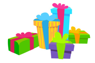 Stack of Christmas Gifts